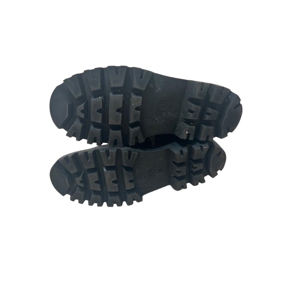 Zara Womens Ankle Boots Size EU 38 US 7.5 Dark Green Stretch Chunky - Picture 10 of 10